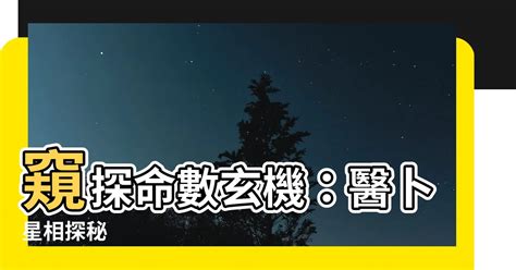 醫卜星相